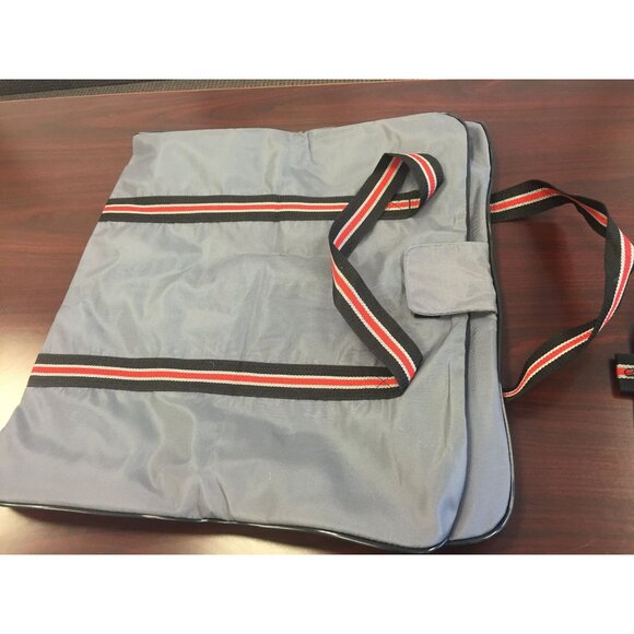 Vtg 5 Piece Nylon Luggage Set 5 Different Sizes All Lay Flat 1 Hanging Clothing - Picture 7 of 10